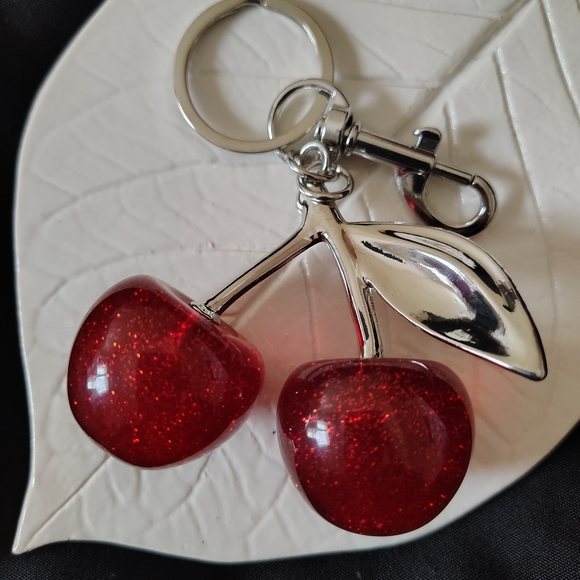 No Brand Other - Cherry 🍒 Keychain With Lots Of Sparkles!!